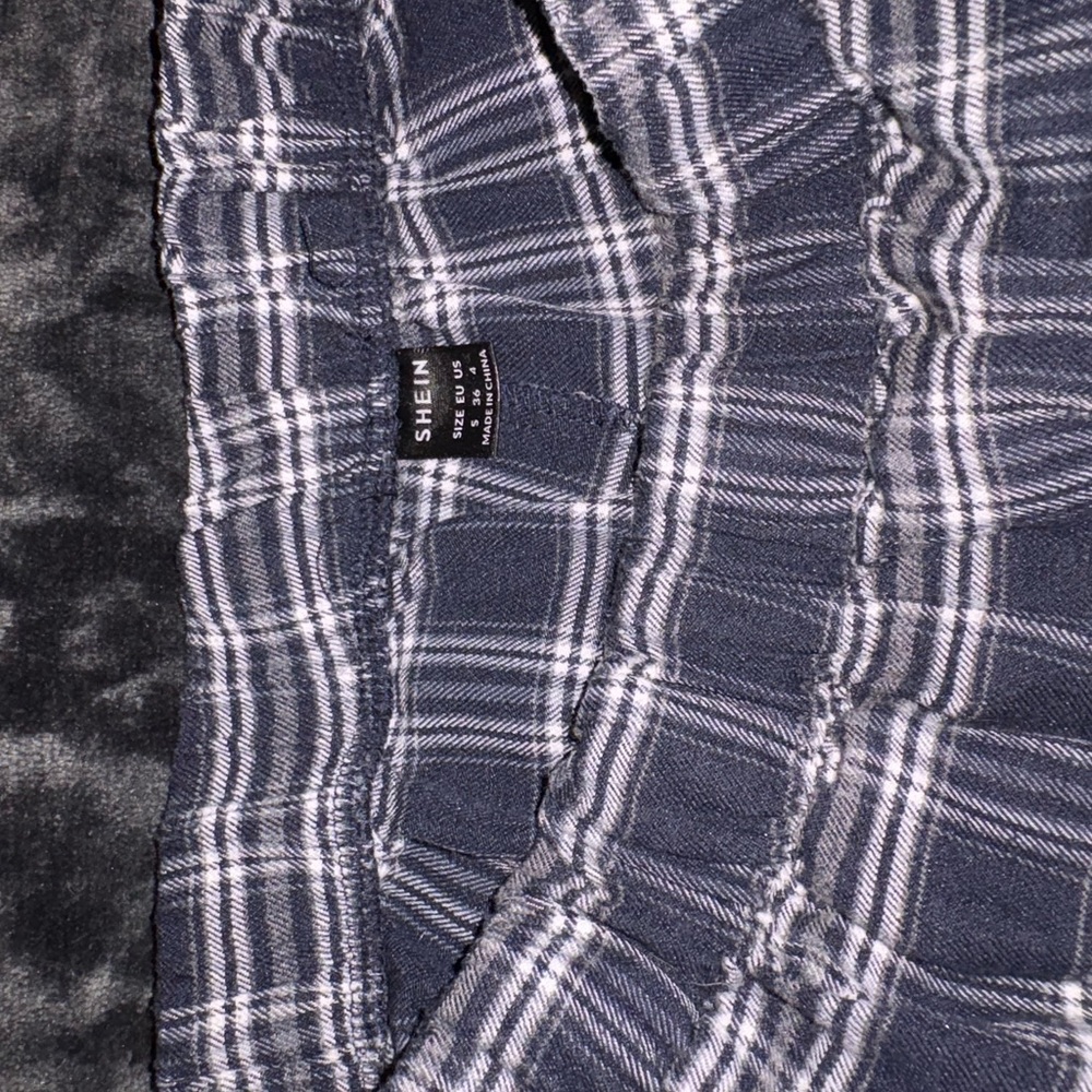 SHEIN Gray Plaid Lounge Pants